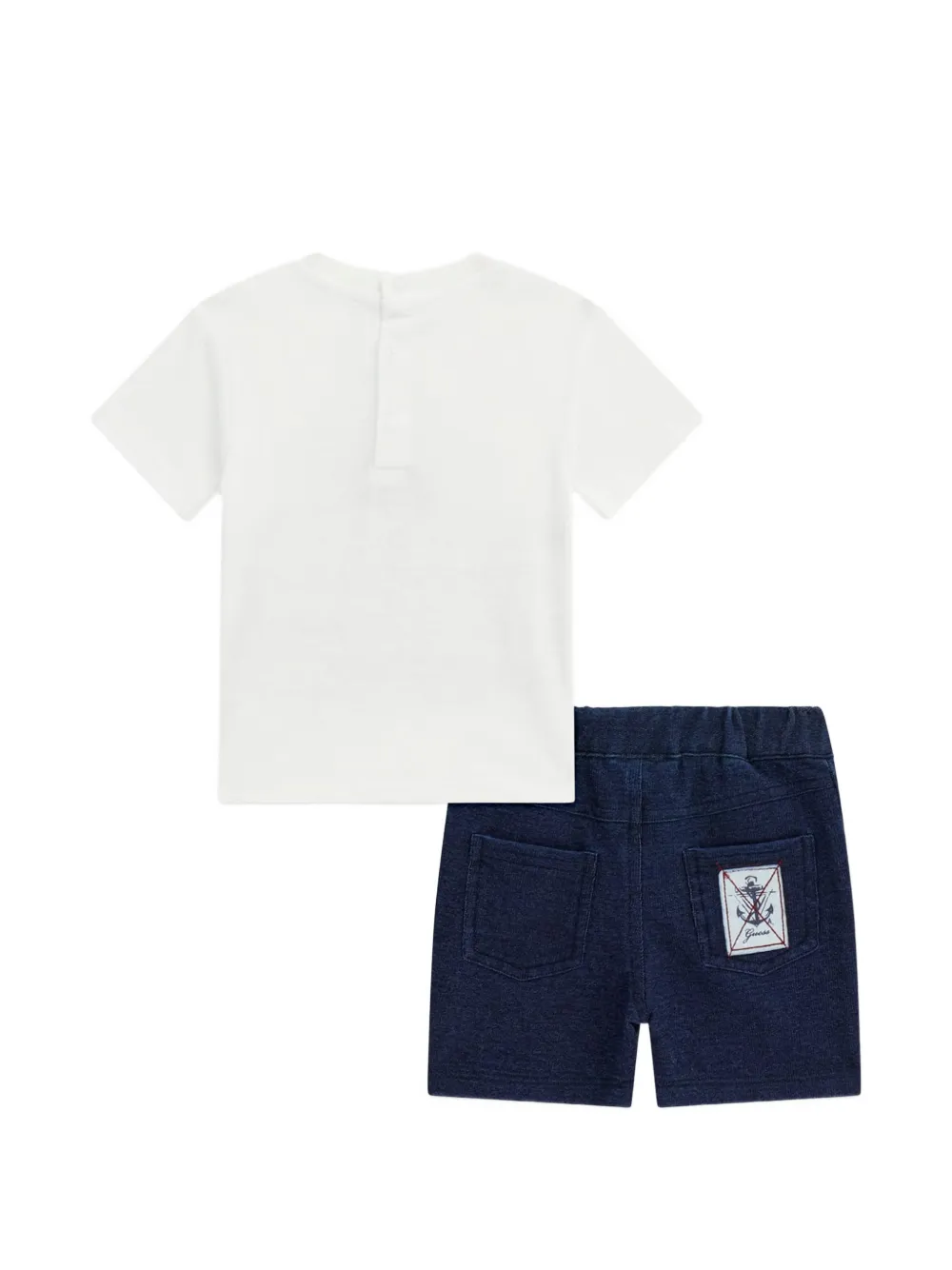  Guess Kids Logo-print Shorts Set - Blue 