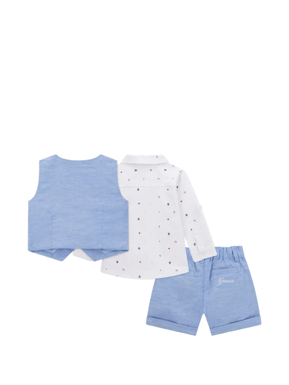 guess kids Shortsset met logodetail Blauw