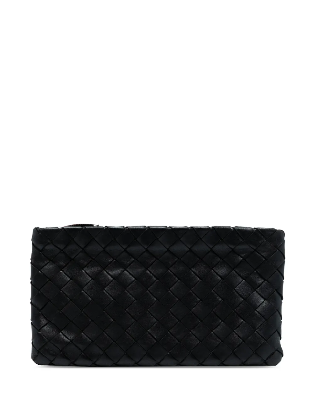 Bottega Veneta Pre-Owned Clutch Intrecciato in nappa con zip 2012-2025 - Nero