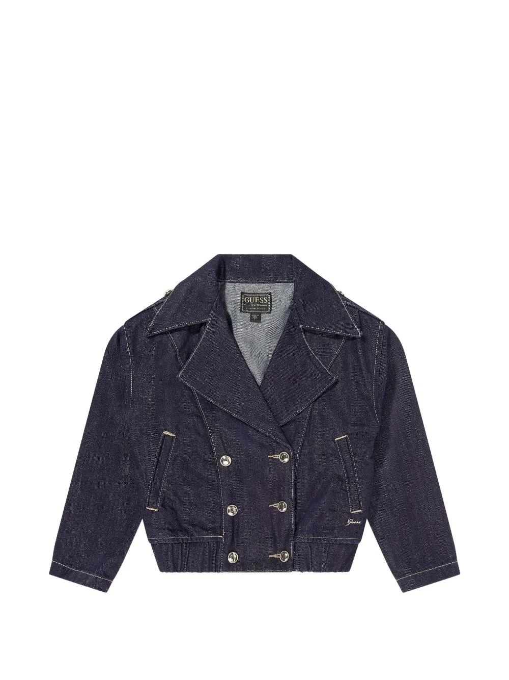 guess kids double-breasted lurex jacket - Blu