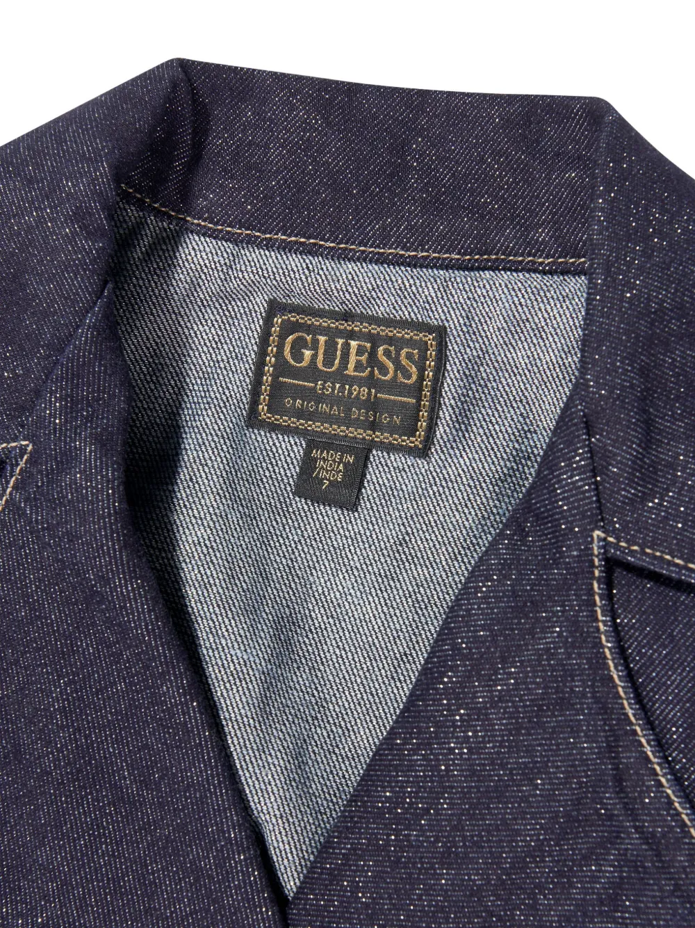 guess kids Lurex jack met dubbele rij knopen Blauw