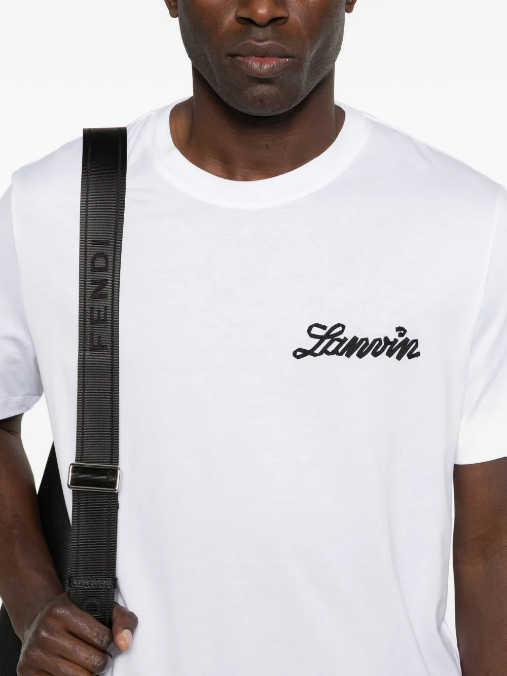 Lanvin T-shirt met logo Wit