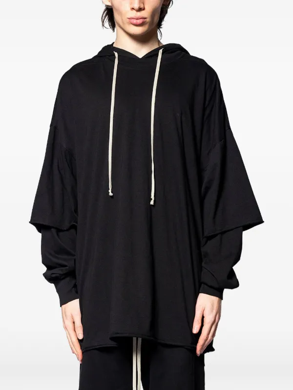 Rick Owens DRKSHDW レイヤード ニットパーカー | ブラック | FARFETCH JP