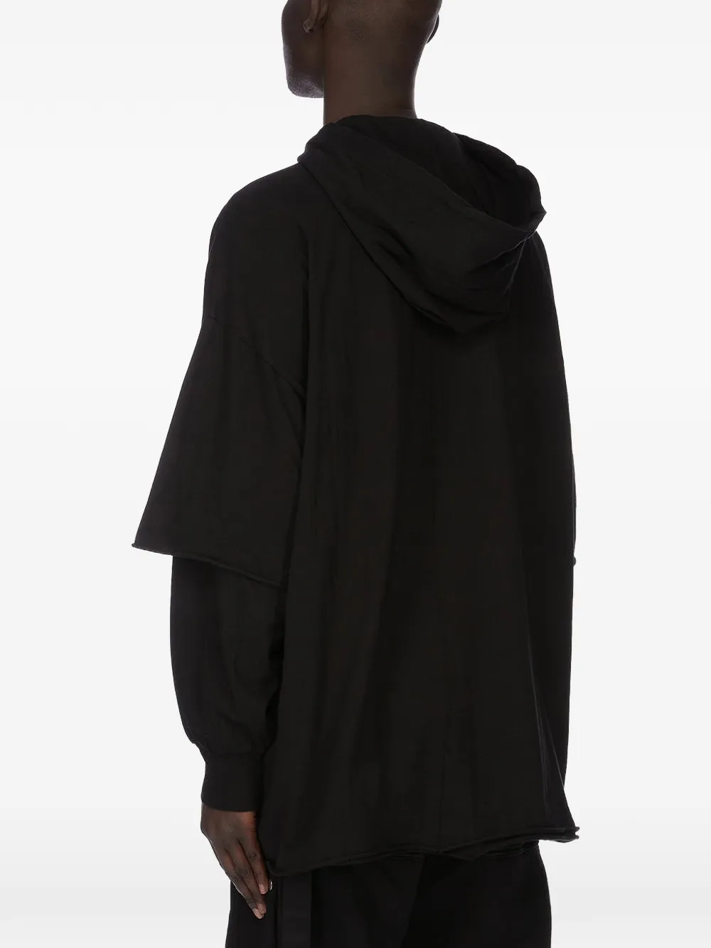 Rick Owens DRKSHDW Gelaagde knitwear met capuchon Zwart