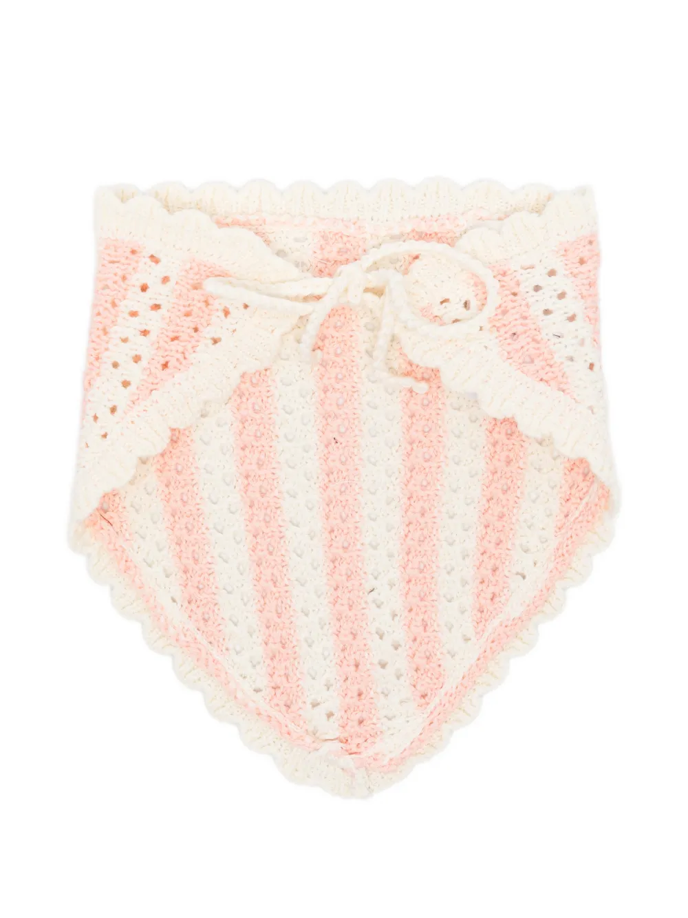  Louise Misha Kids Striped Scalloped-trim Headband - Neutrals 