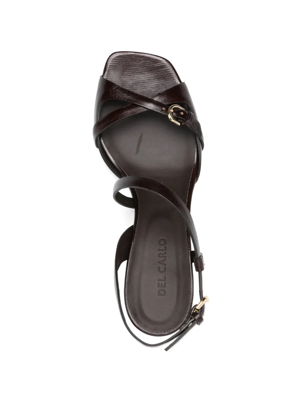 Del Carlo Leren sandalen Bruin