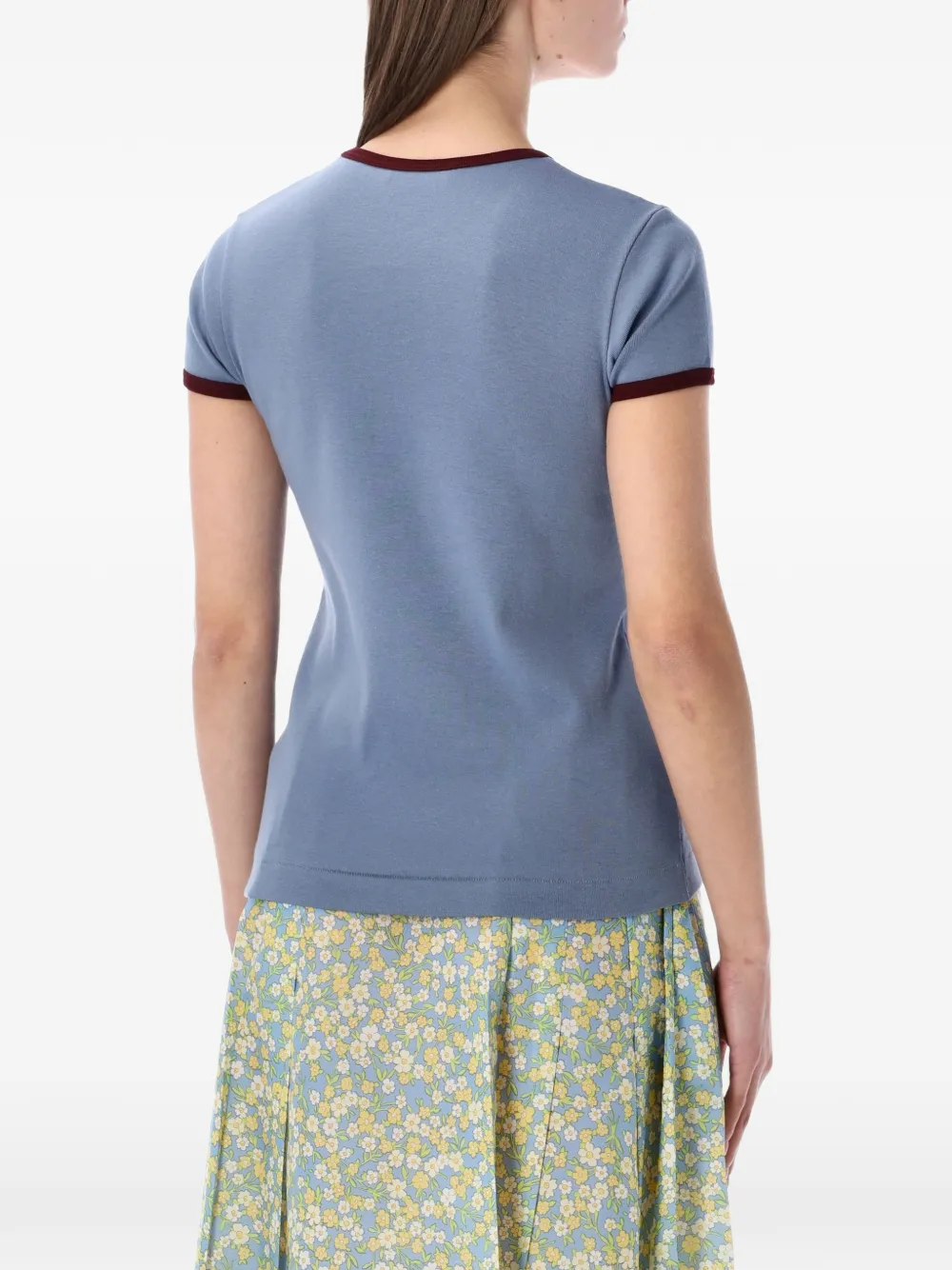  Prada Logo-patch T-shirt - Blue 