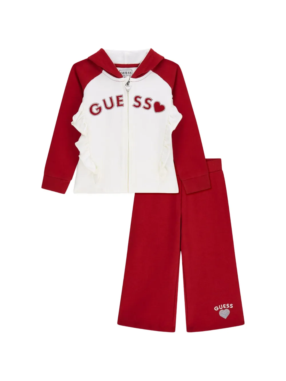 guess kids logo-print tracksuit set - Rosso
