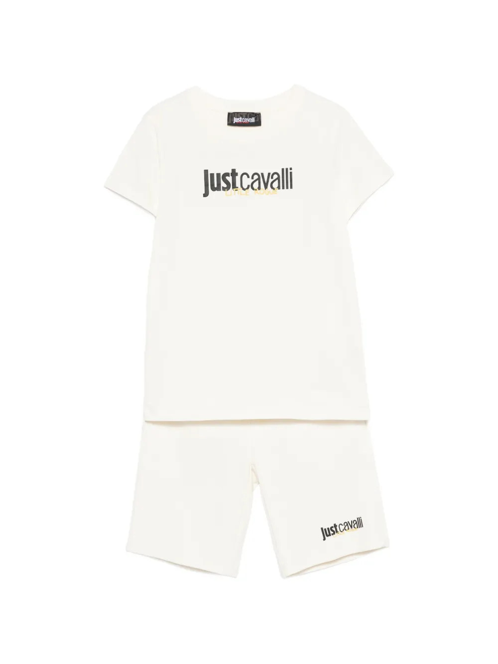 Roberto Cavalli Junior drawstring short set - Toni neutri