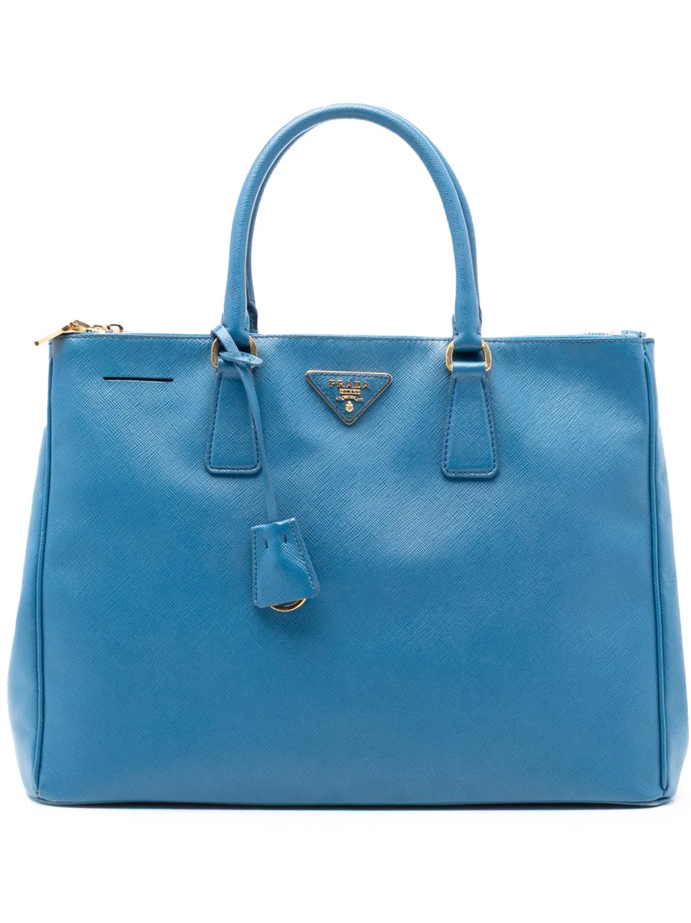 Prada Pre-Owned Borsa tote Lux Galleria grande in pelle Saffiano con doppia zip 2010-2025 - Blu