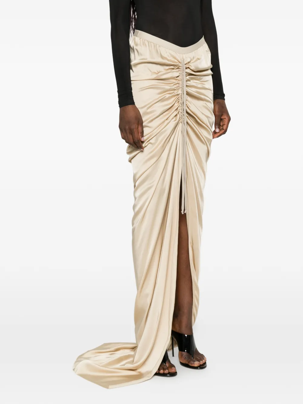 Rick Owens Asymmetrische rok Beige