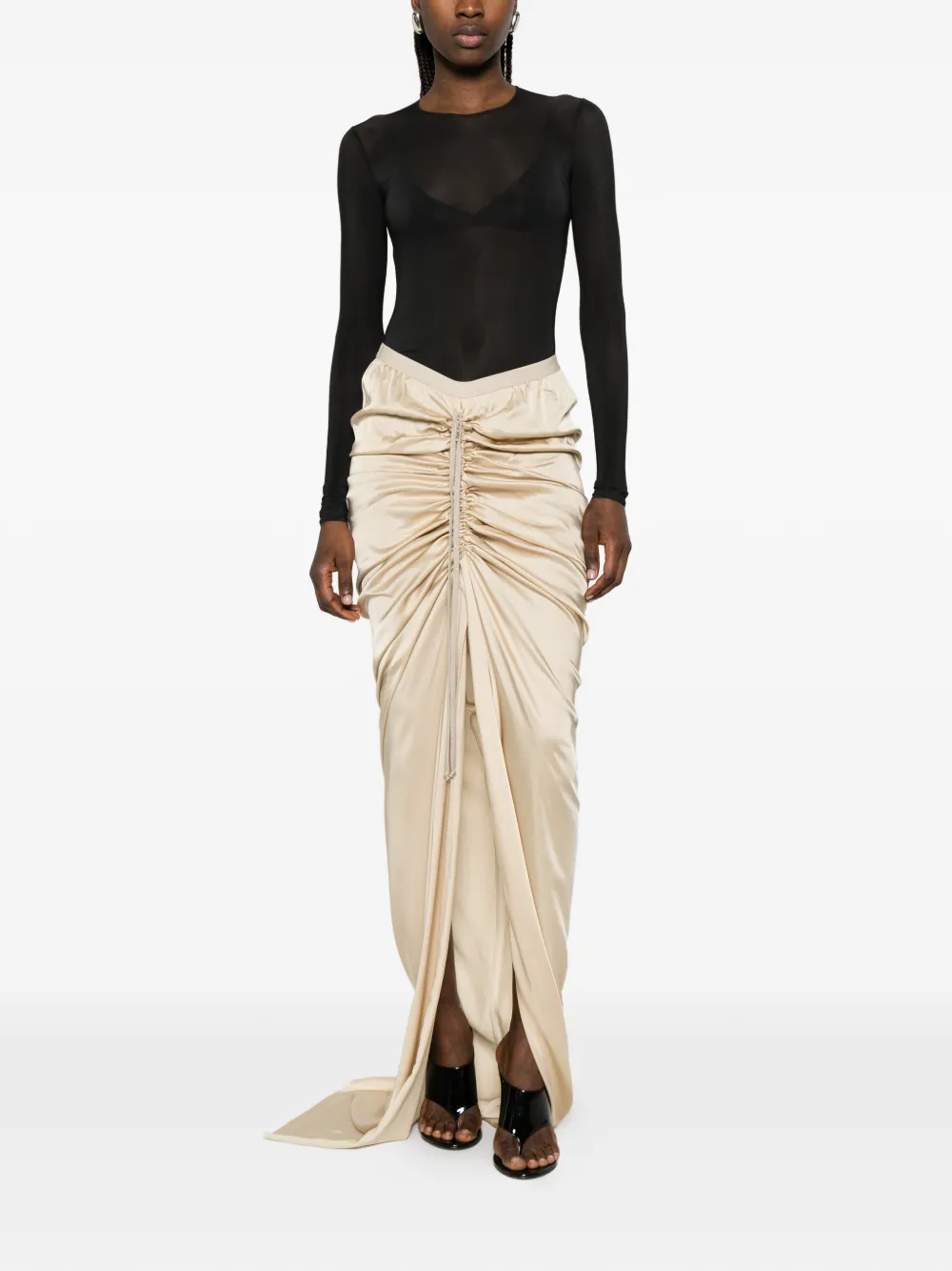 Rick Owens Asymmetrische rok Beige