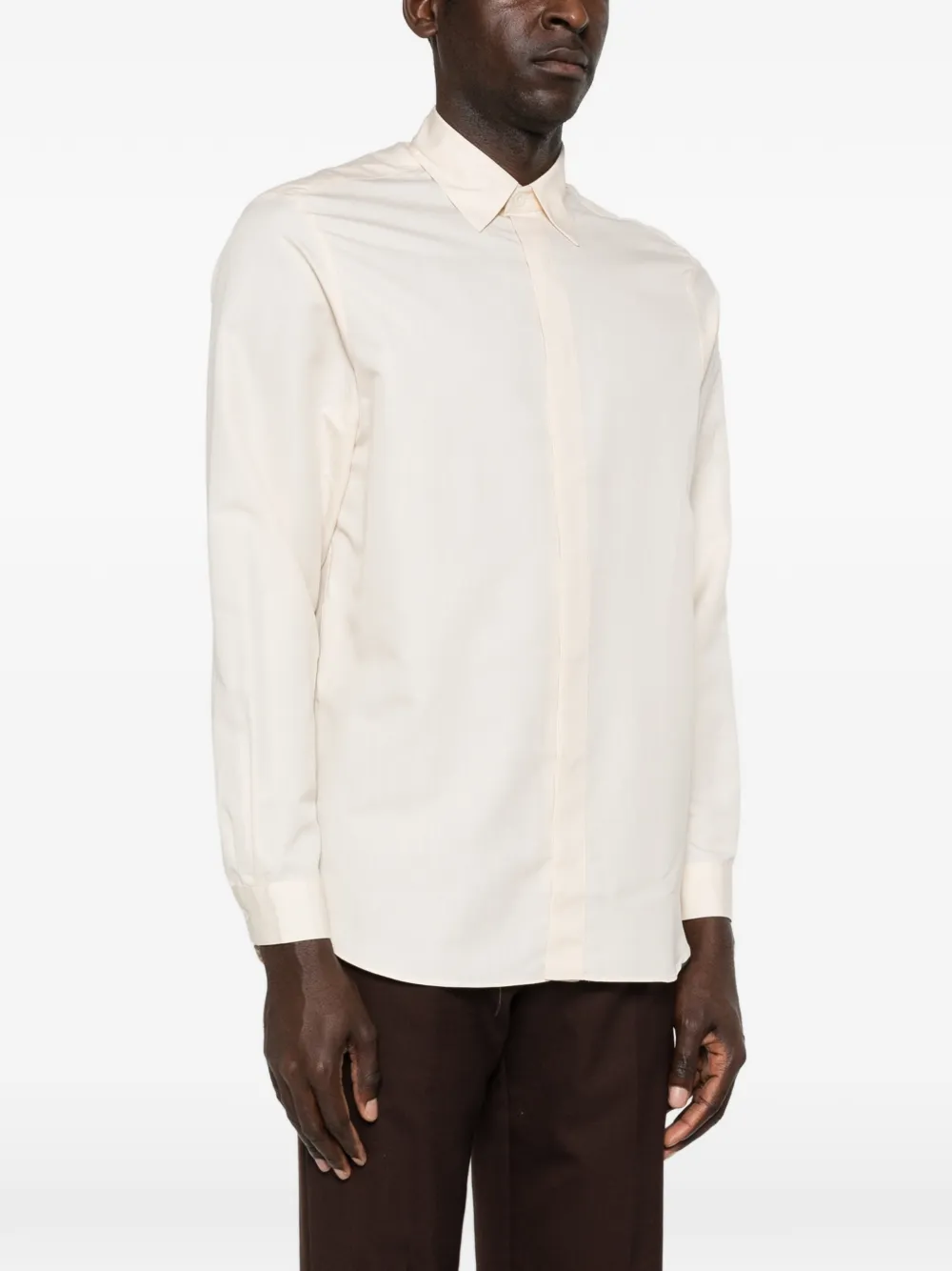  Lardini Collared Long-sleeve Shirt - Neutrals 