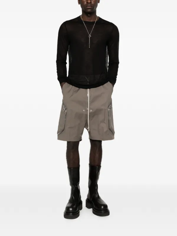 Rick Owens Level LS T Long Sleeve Polo Shirt | Black | FARFETCH