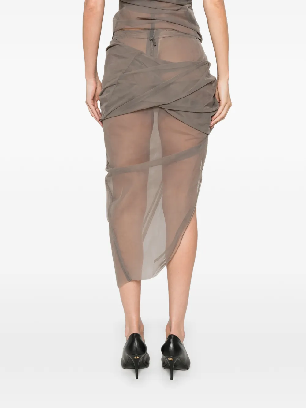 Rick Owens Gedrapeerde rok Grijs
