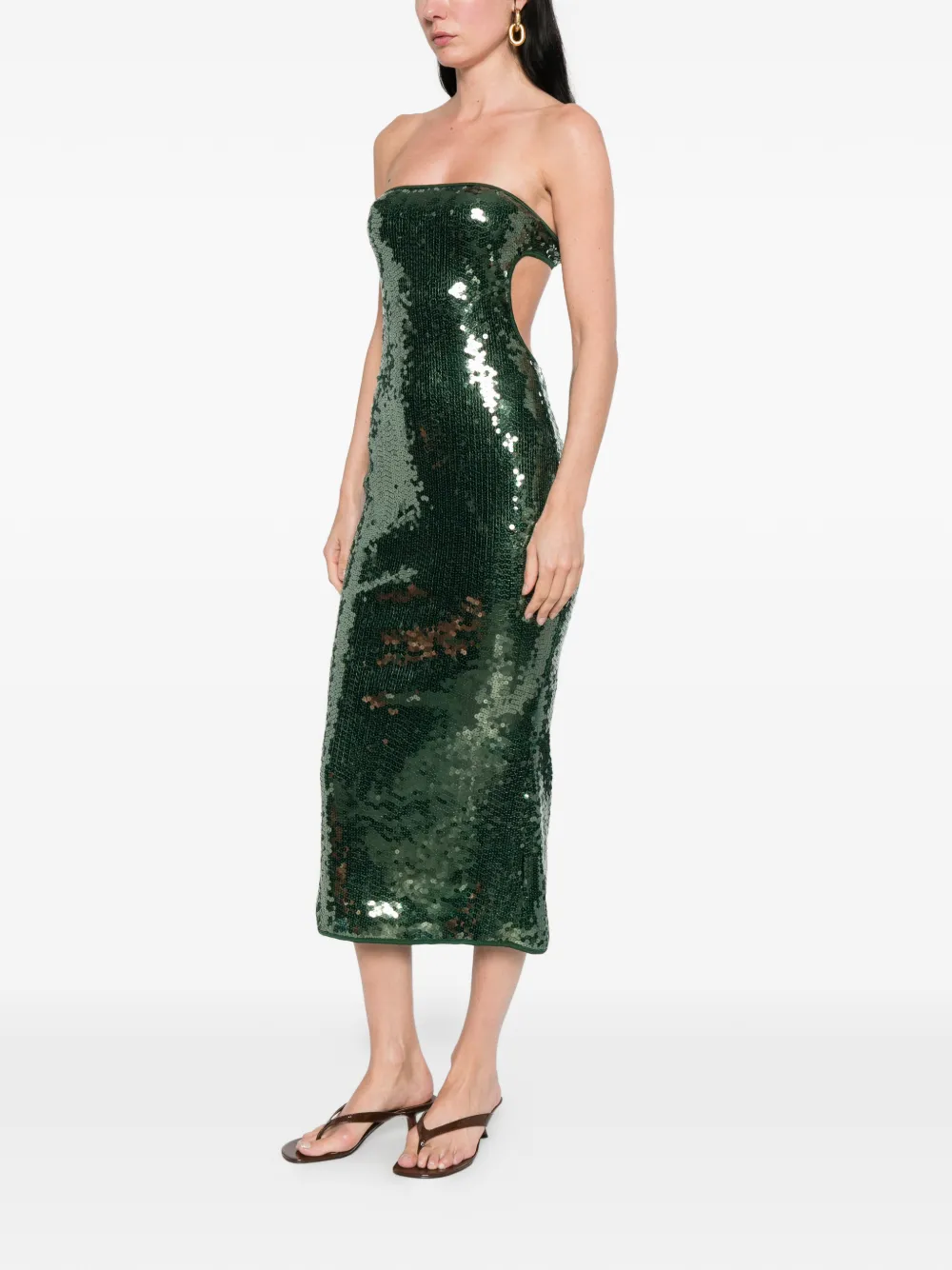 Oséree Jurk met pailletten Groen