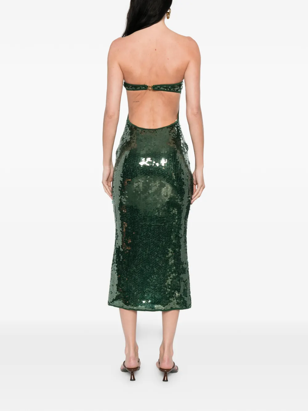 Oséree Jurk met pailletten Groen