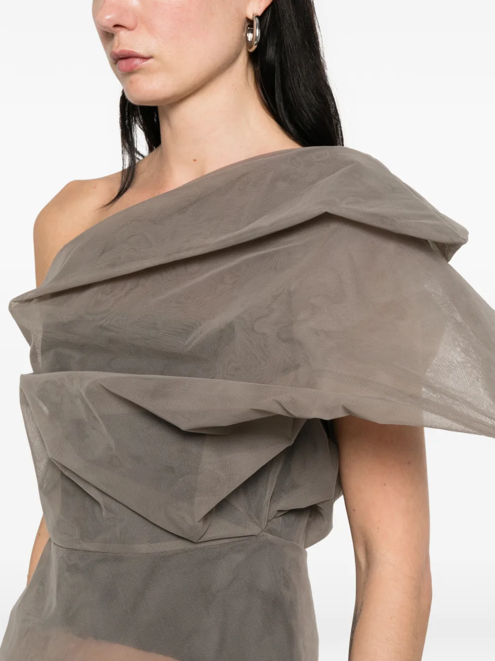Rick Owens Claudia gedrapeerde top Grijs