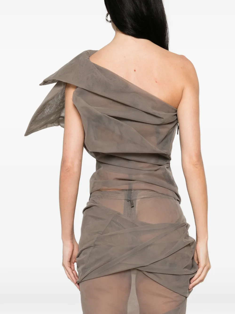Rick Owens Claudia gedrapeerde top Grijs