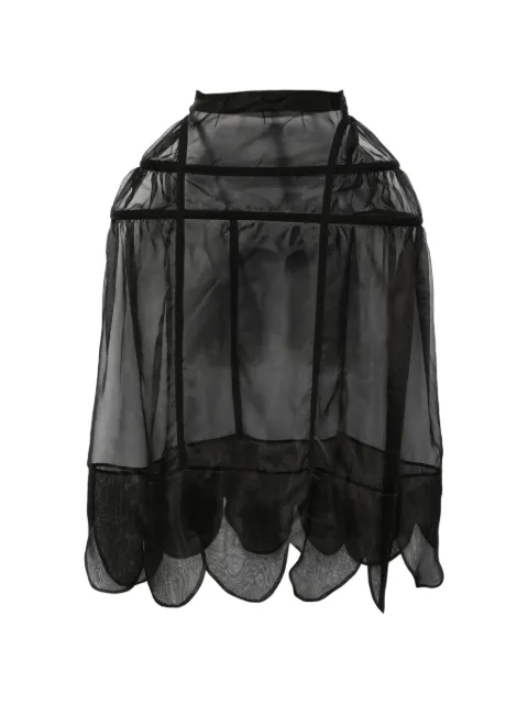 Simone Rocha scallop-trim panelled mini skirt