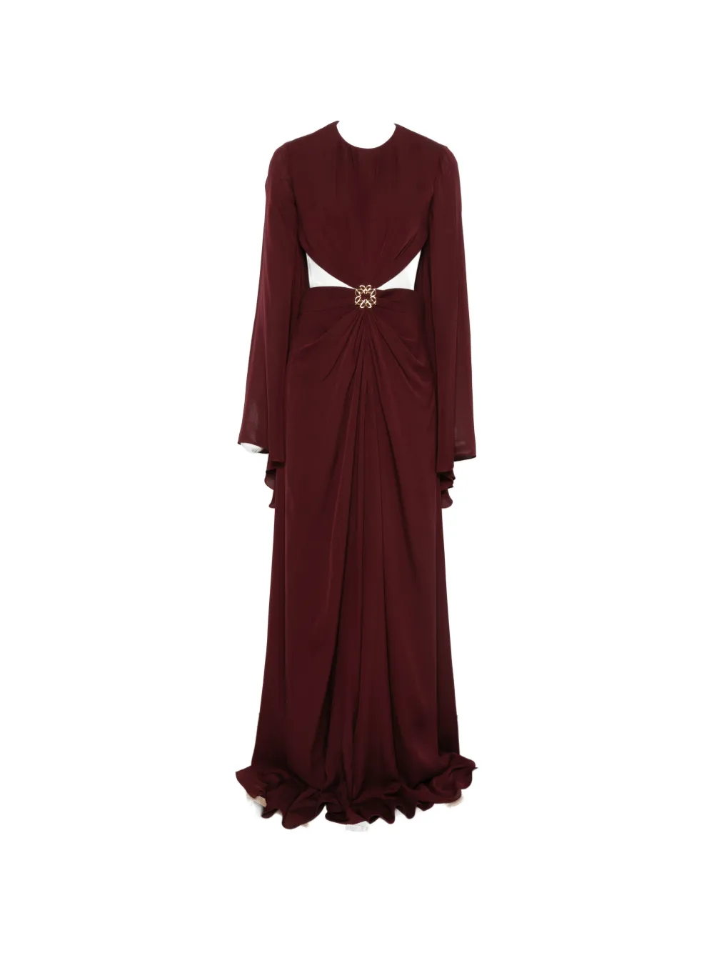Elie Saab Cut-out Embellished Maxi Dress In Red