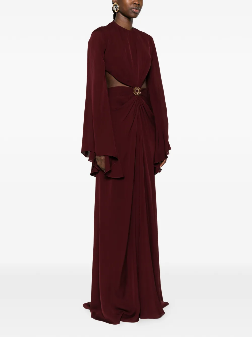 cut-out embellished maxi dress