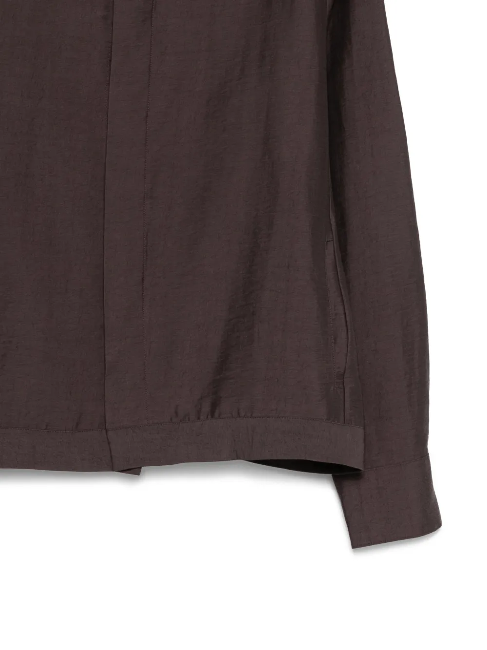 Costumein Kraagloos overhemd Bruin