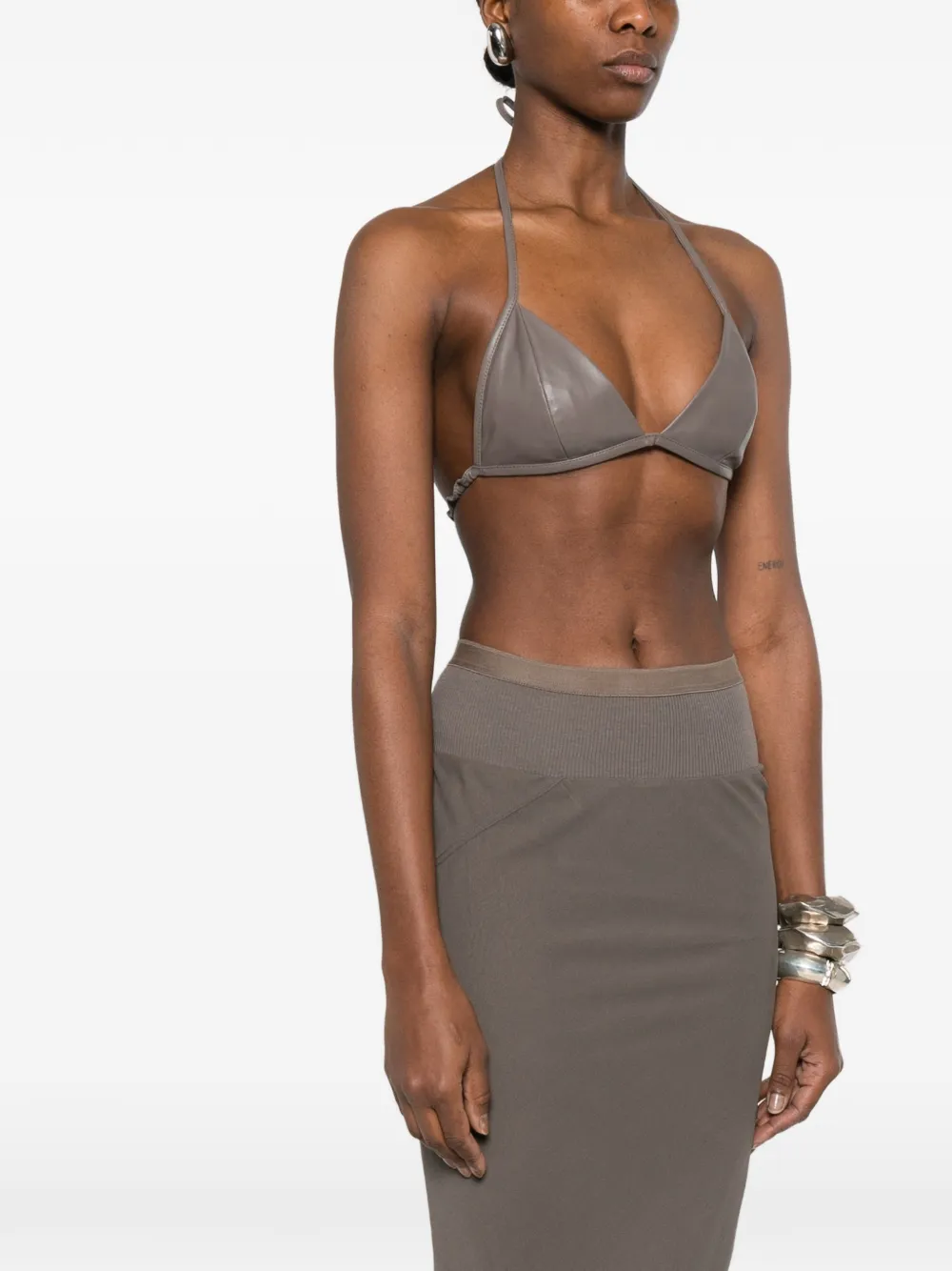 Rick Owens Tie-fastening Triangle Top - Grey 