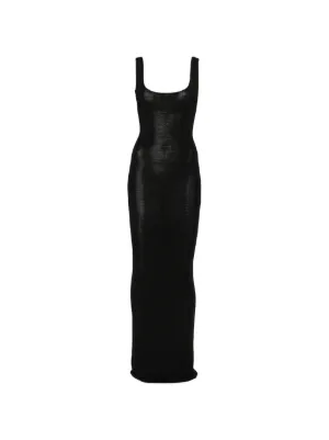 Rick Owens Racerback Midi Dress | Black | FARFETCH Rick Owens Racerback Midi Dress | Black | FARFETCH