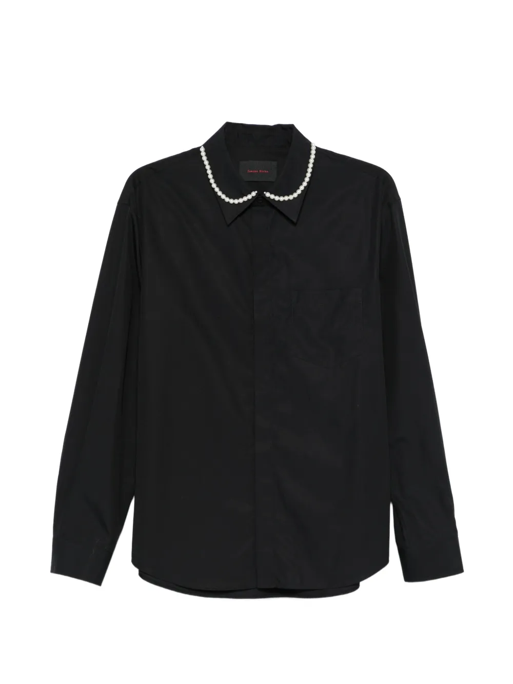 Simone Rocha pearl-embellished shirt - Nero