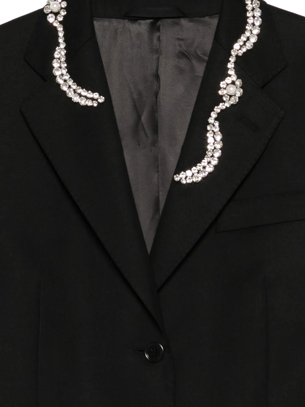  Simone Rocha Pearl-embellished Coat - Black 