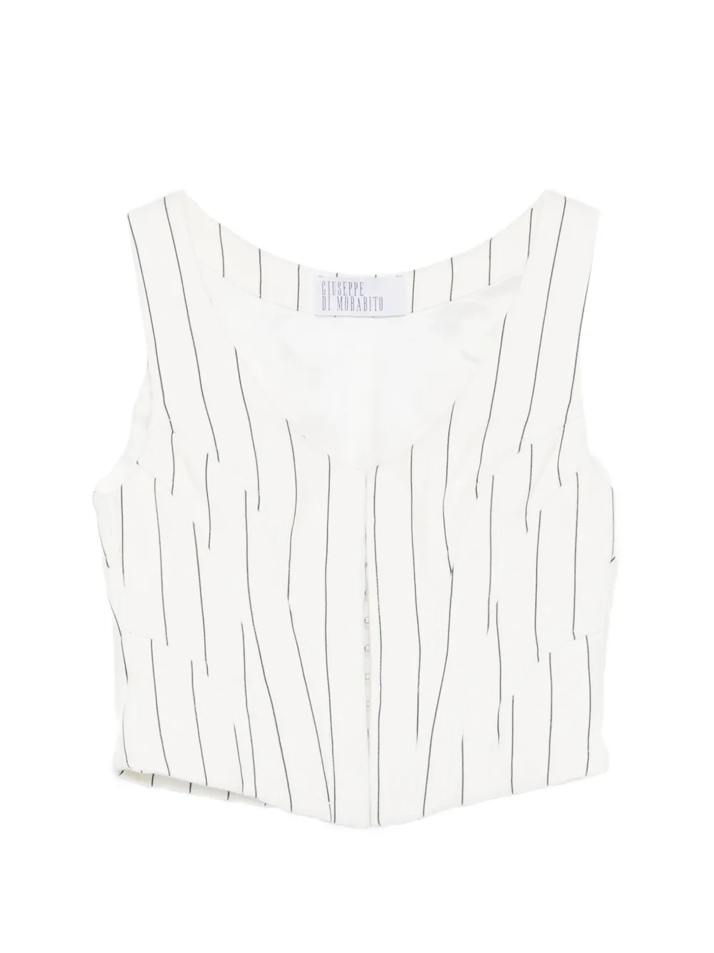 Giuseppe Di Morabito pinstripe top - Bianco