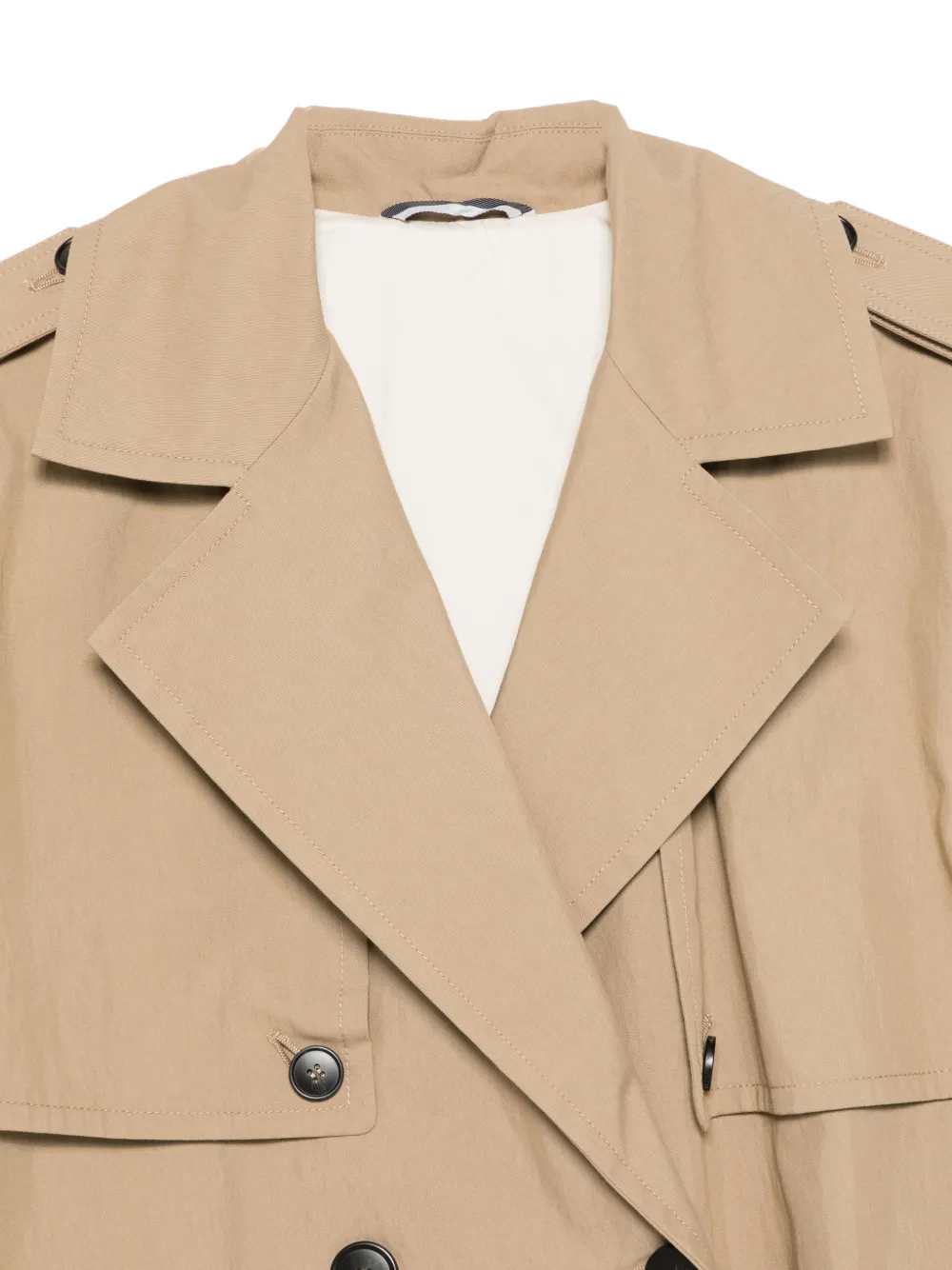  Weekend Max Mara Belted Double-breasted Coat - Neutrals 