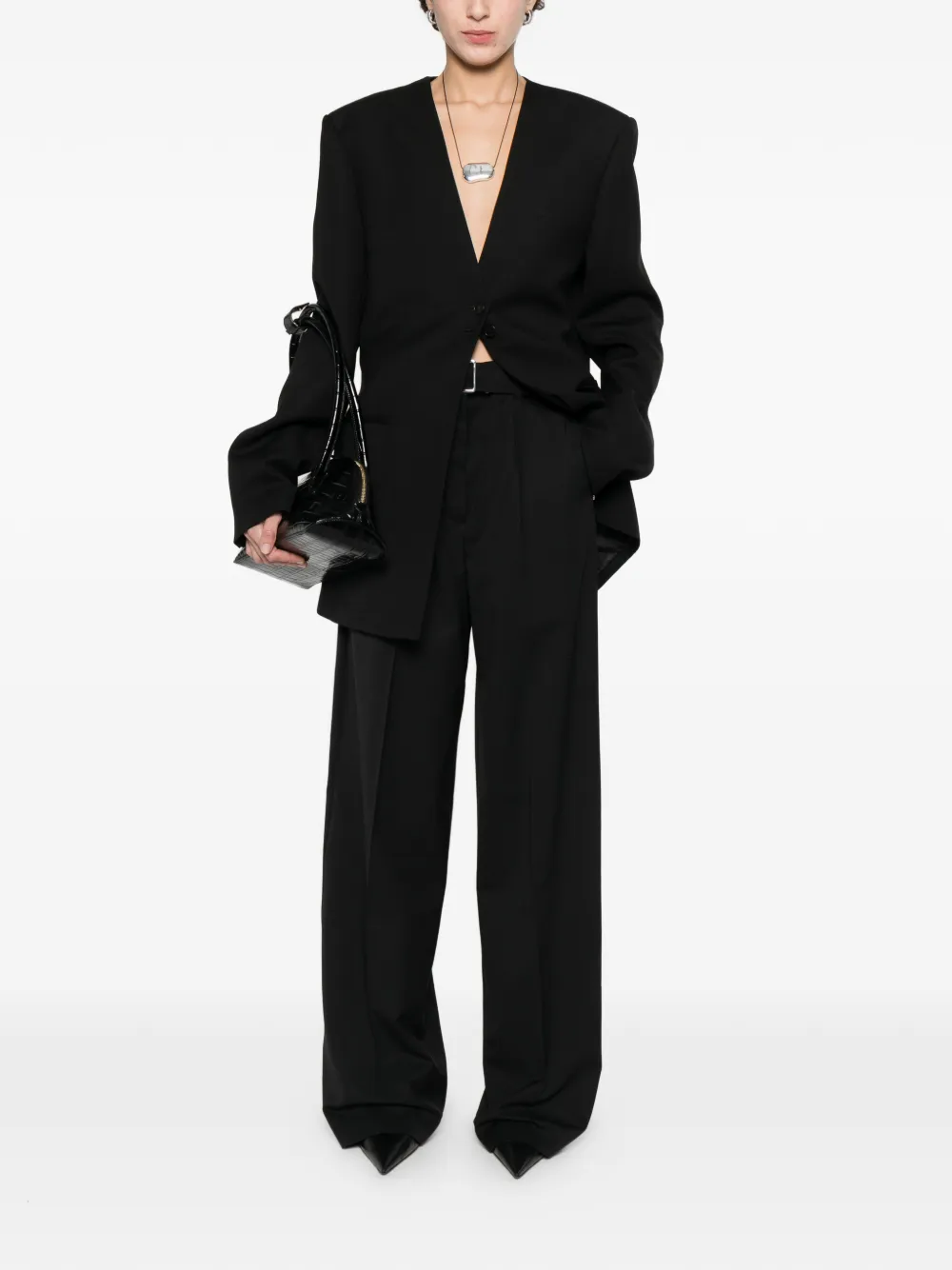 Sportmax Spxabituro broek met ceintuur Zwart