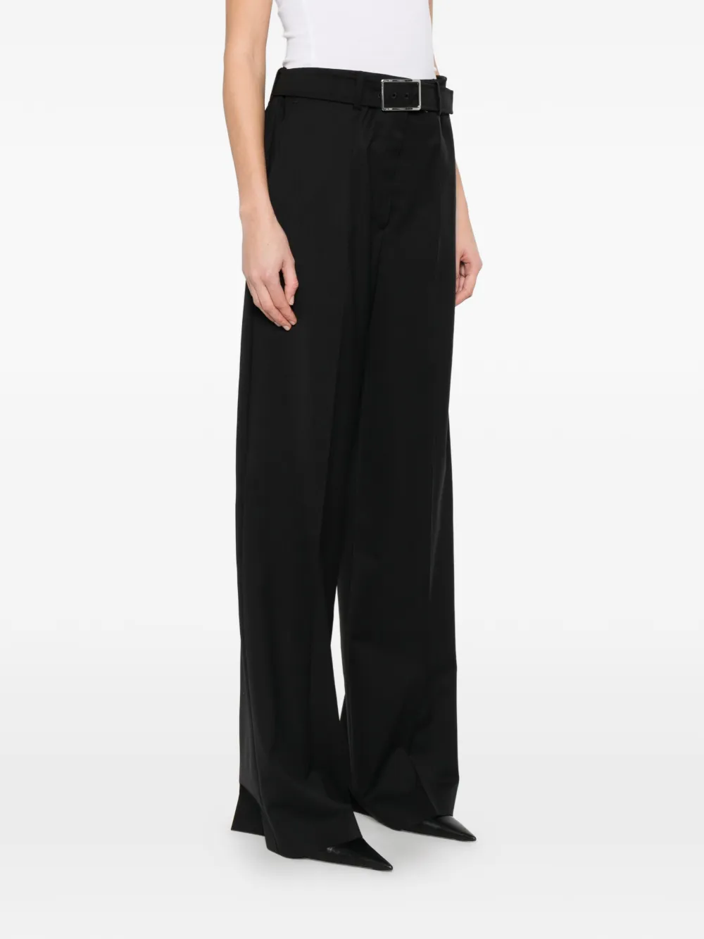 Sportmax Spxabituro broek met ceintuur Zwart