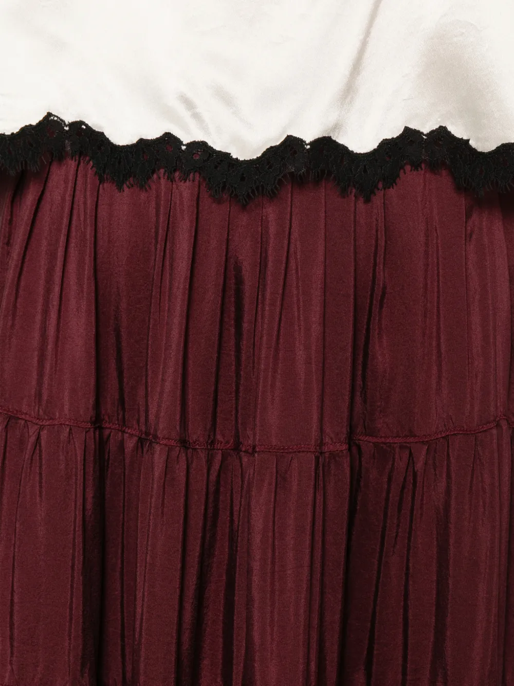 Forte Gelaagde maxi-rok Rood