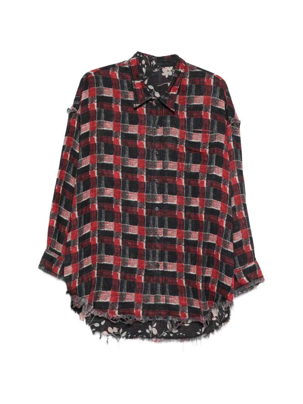 R13 checked reversible shirt - Rosso