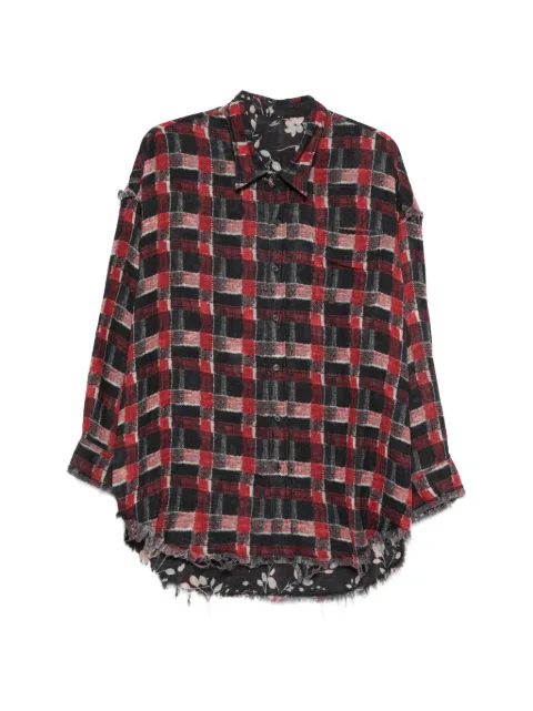 R13 checked reversible shirt