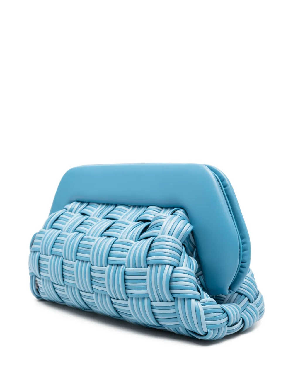  Themoirè Woven Clutch Bag - Blue 