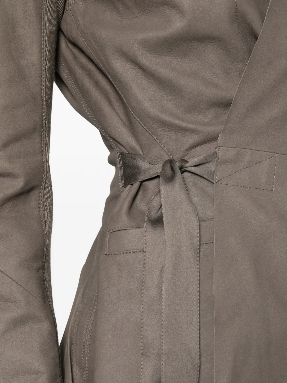 Rick Owens Jack met gestrikte ceintuur Grijs