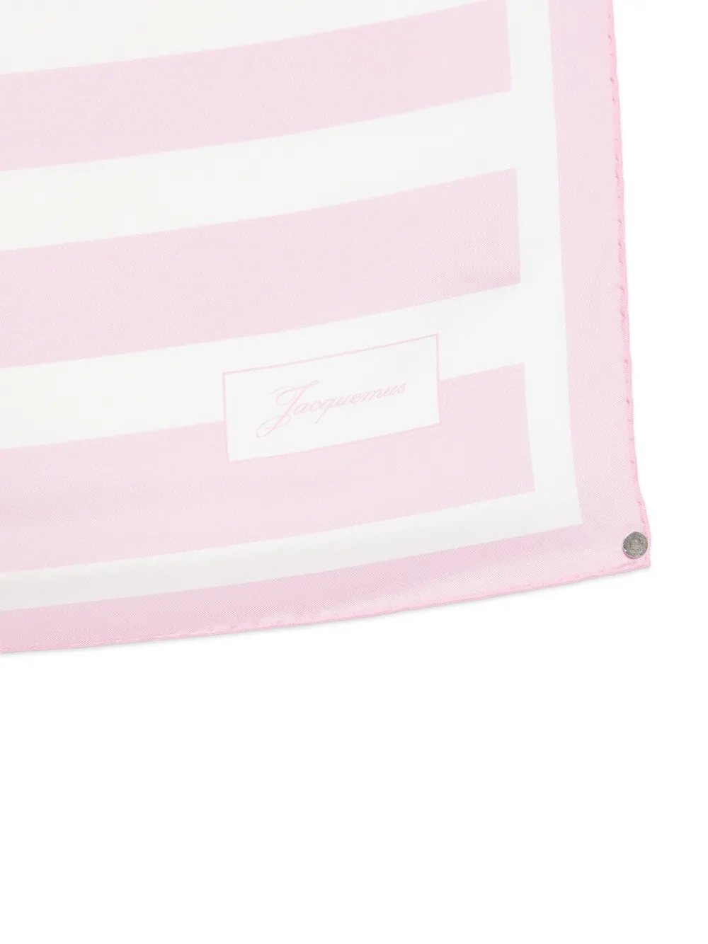 Jacquemus Le Foulard a Rayures zijden sjaal Roze