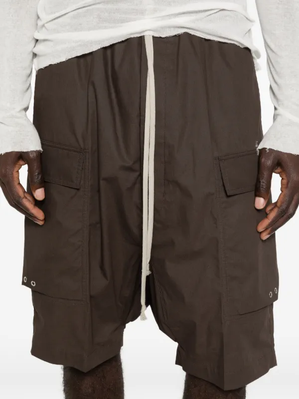 Rick Owens Cargo Pods Drawstring Shorts | Brown | FARFETCH