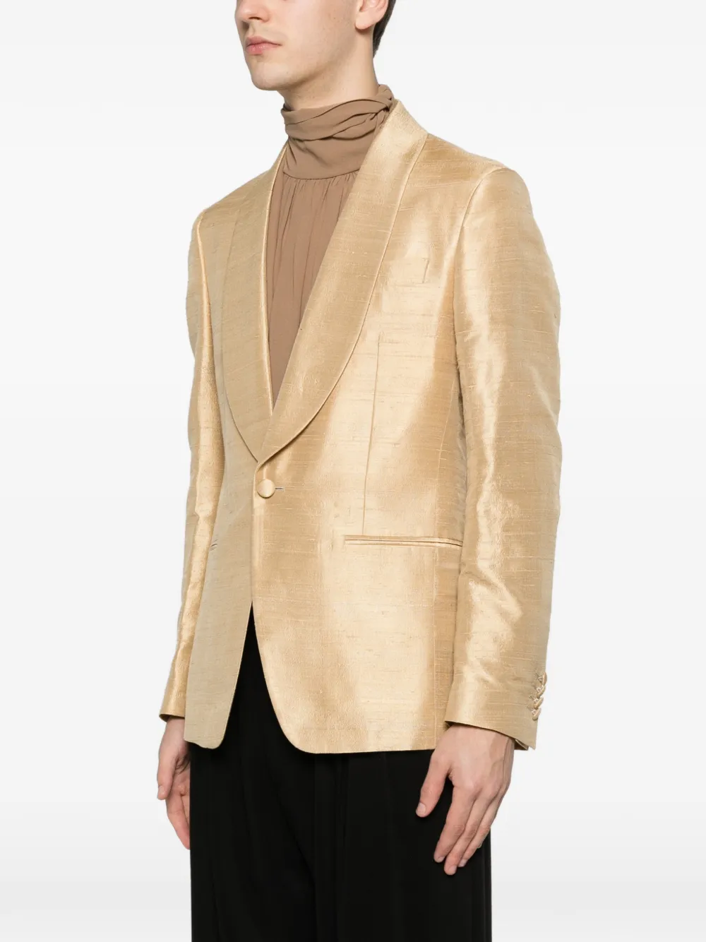  Lardini Shawl-lapel Jacket - Gold 
