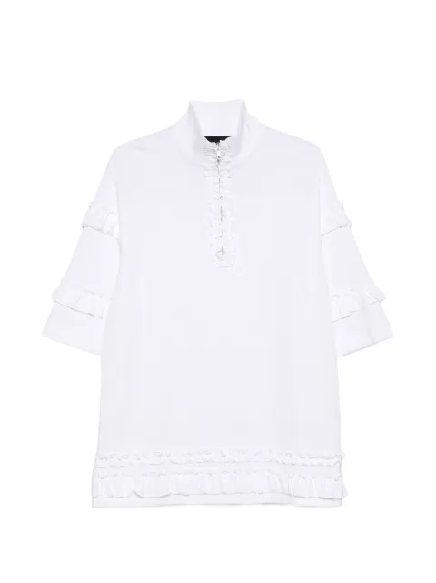 Simone Rocha ruffled-detail half-zip T-shirt