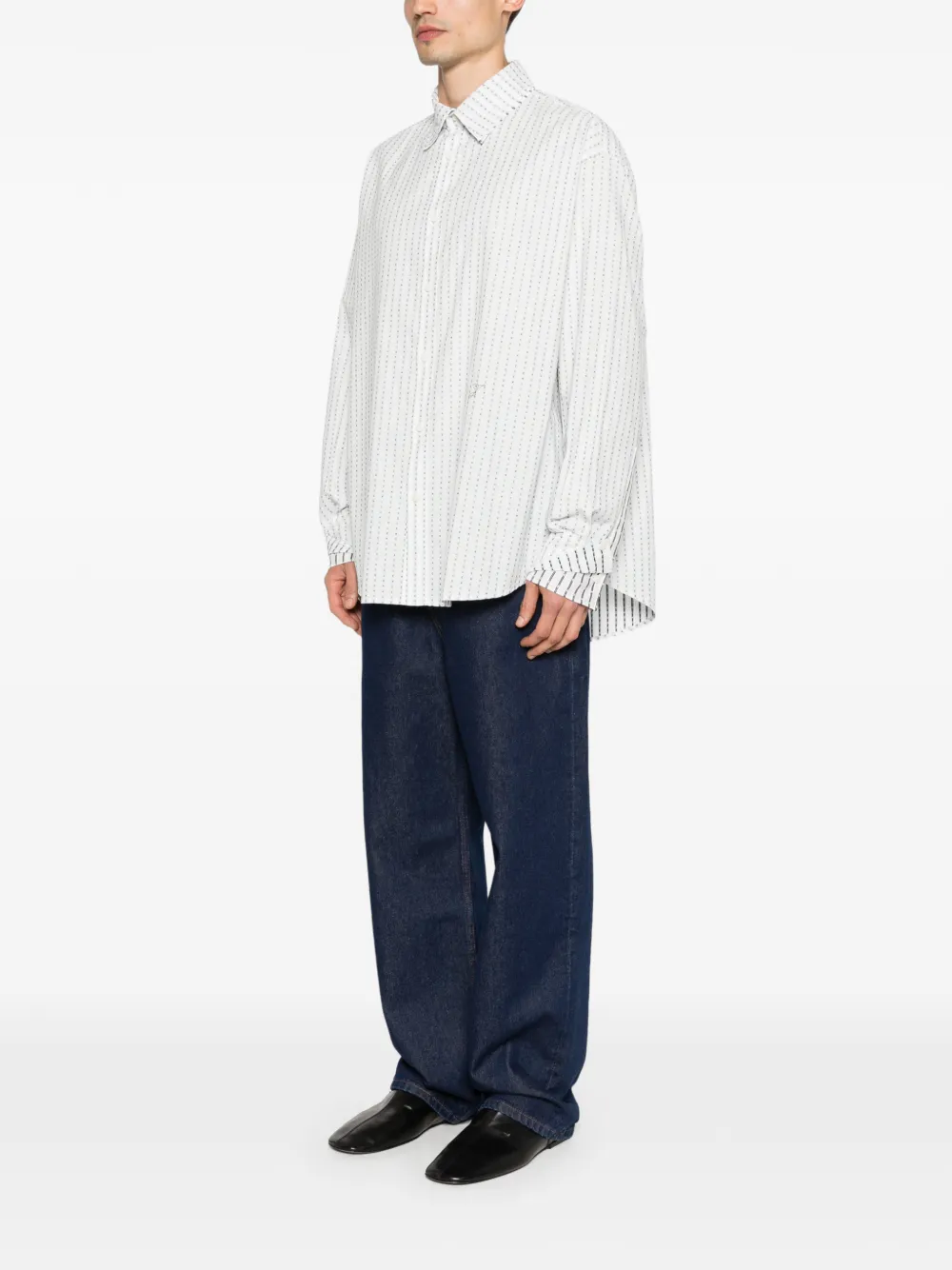 Jacquemus La Chemise Letro gestreept overhemd Wit