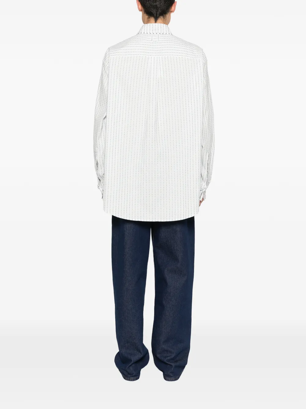 Jacquemus La Chemise Letro gestreept overhemd Wit