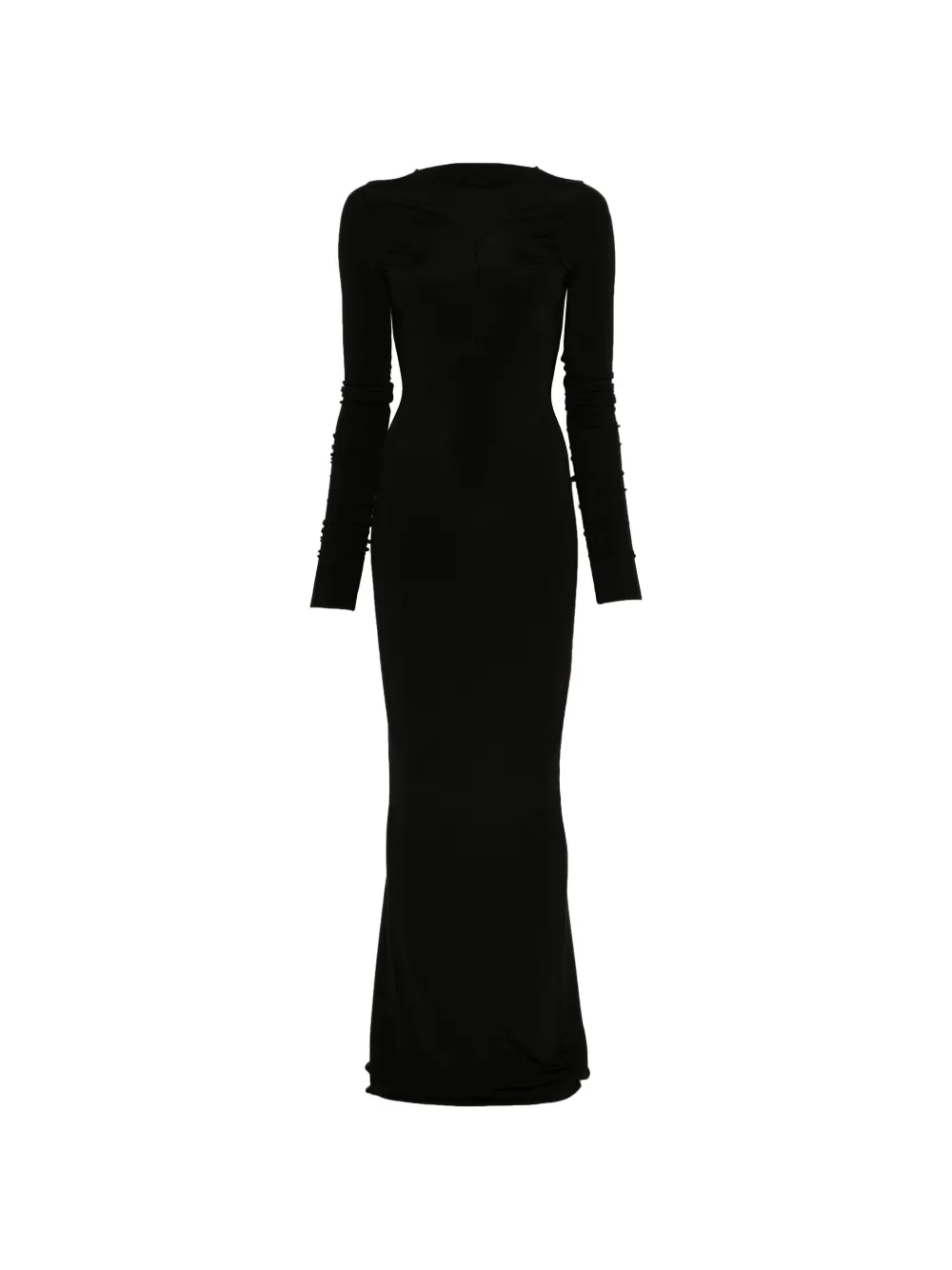 Rick Owens Temple long-sleeves maxi dress - Nero