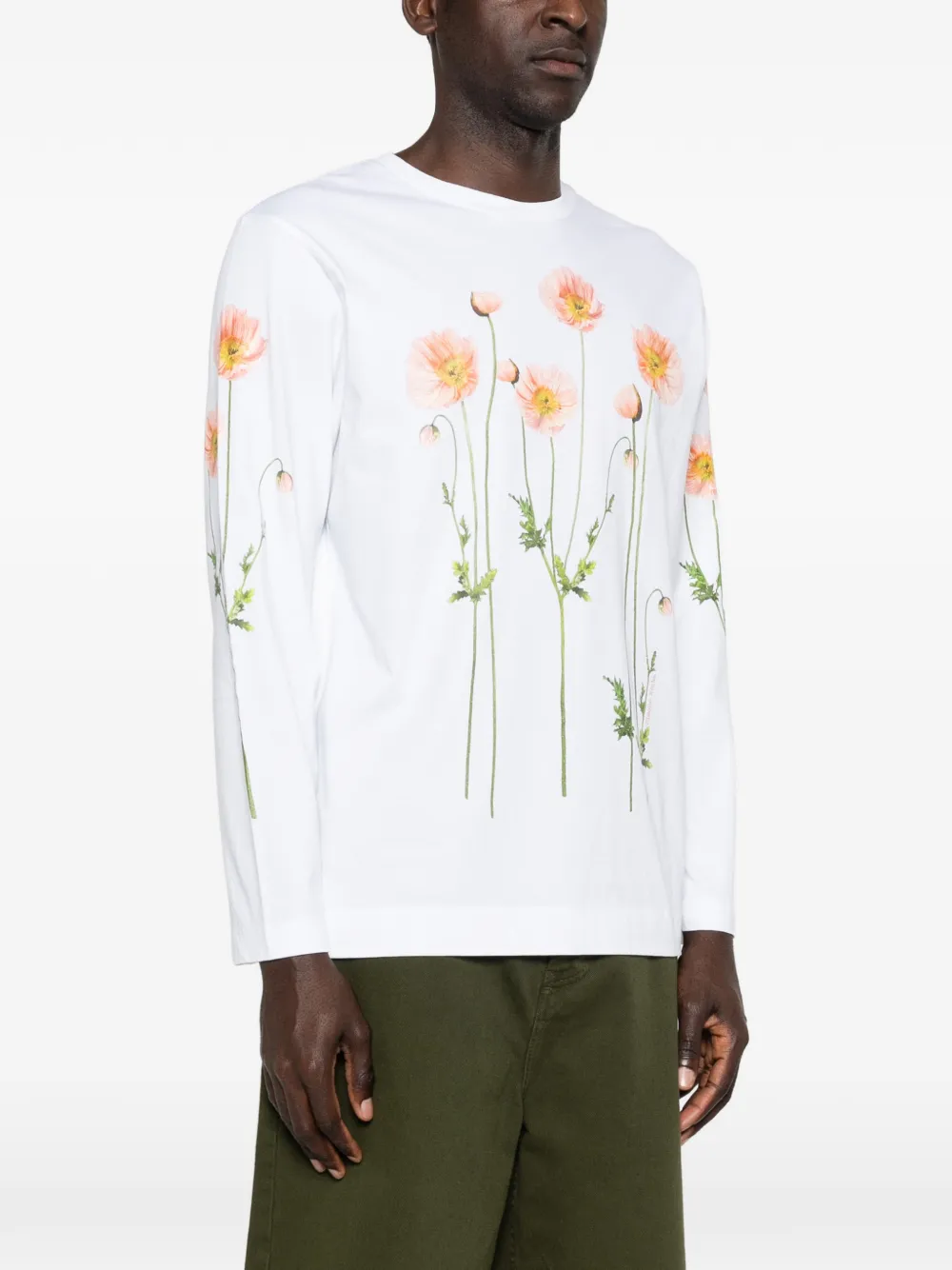  Simone Rocha Camiseta Con Estampado Floral - Blanco 