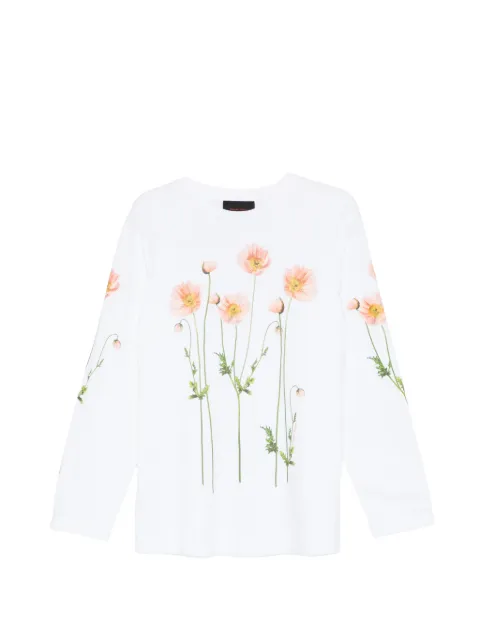 Simone Rocha floral-print long-sleeve T-shirt