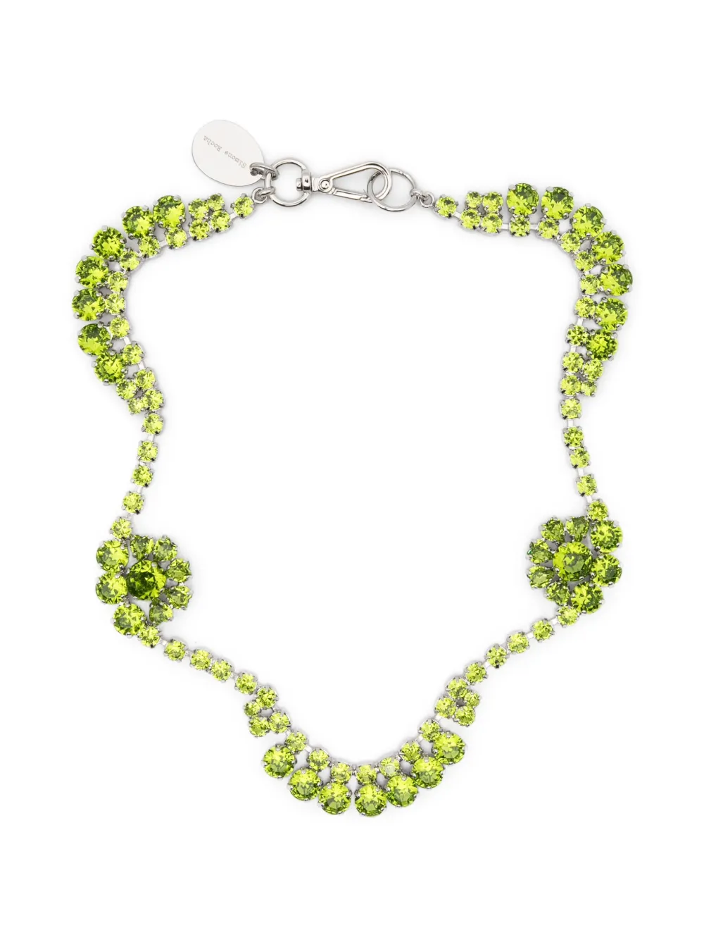 Simone Rocha crystal-flower necklace - Argento